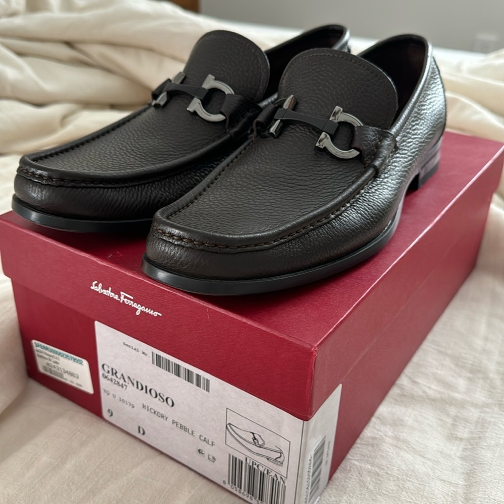 Salvatore Ferrago Grandioso Gancini Bit Leather Loafers